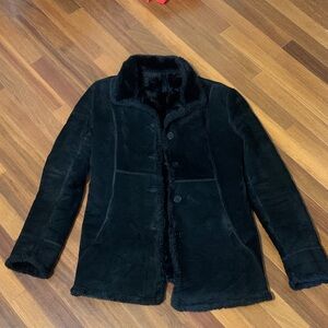 Searle Black Shearling Coat